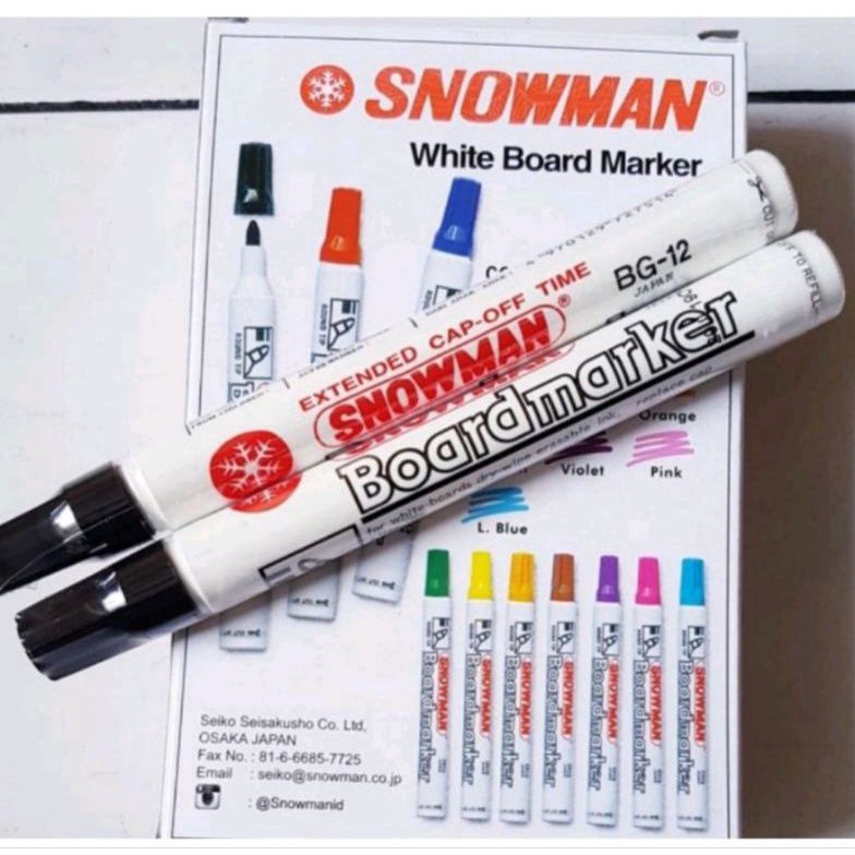 

ART N19D spidol tidak permanen snowman BG12 12pcs 1lusinwrn hitam