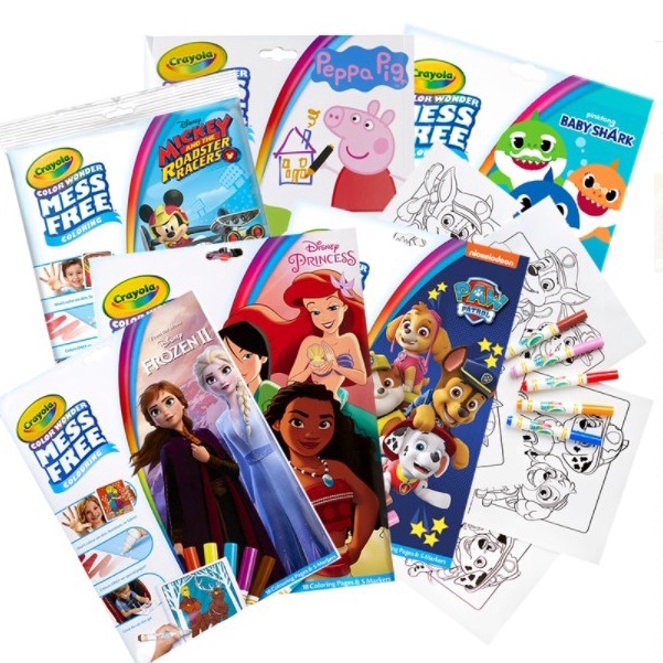 

ART K74K KKVCrayolaMess Free Coloring Painting Set Disney PrincessPOW PATROLBaby SharkFrozen