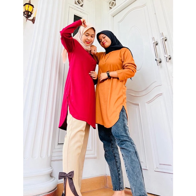 KAOS TUNIK PHENOMENAL  FENOMENAL FULL TAG KAOS POLOS LENGAN PANJANG KAOS TUNIK MODEL KOTAK