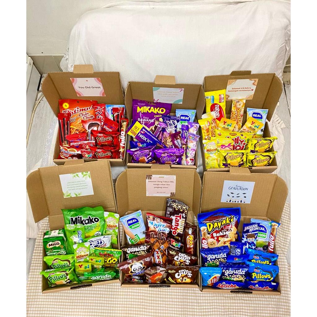 Box gift box snack mini gift mini snack hadiah snack TERMURAH