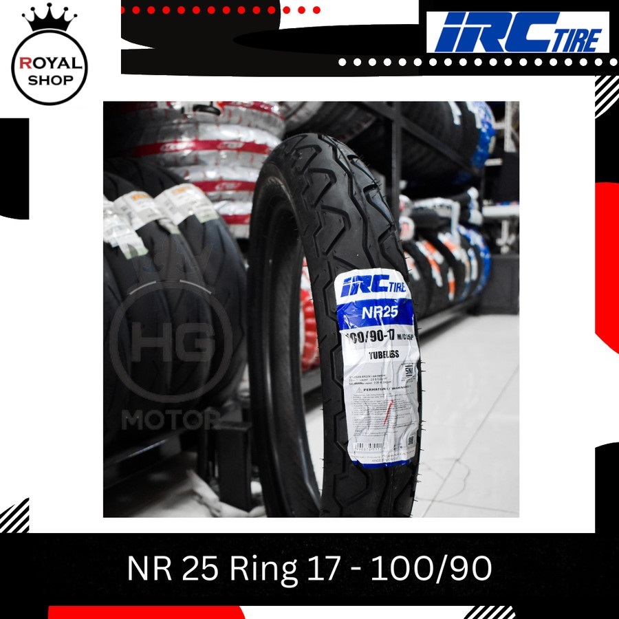 Ban IRC 100/90-17 NR25 Tubeles Ban Belakang Verza /megapro Ring 17
