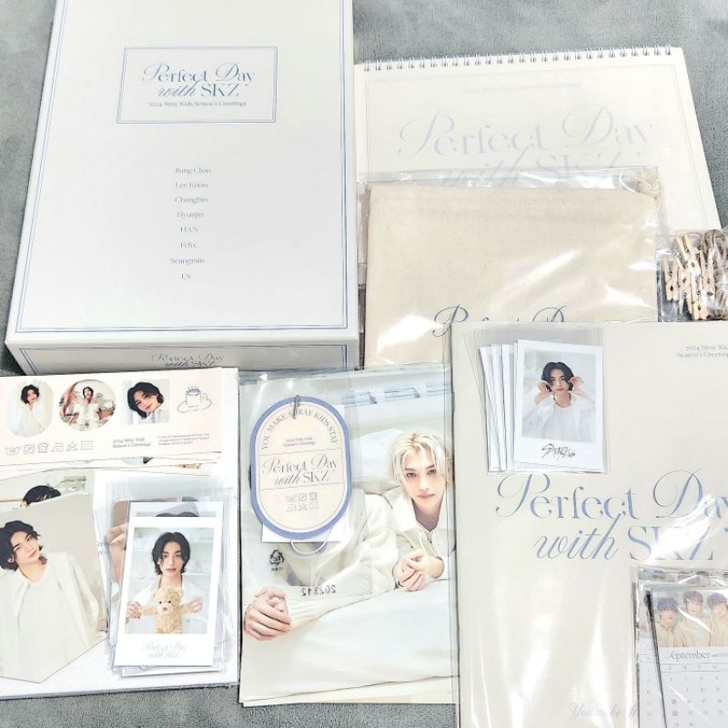 [SHARING] STRAY KIDS Season's Greetings 2024 - Perfect Day With SKZ / Diary/Member set/ desk Calenda