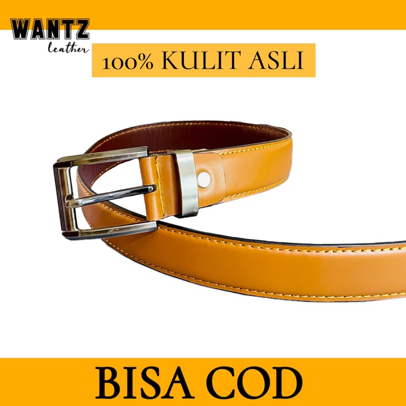 SABUK KANTORAN PRIA Kulit Asli SABUK PRIA Kulit Asli garut 100% SABUK COWO Kulit FULL UP - WANTZ