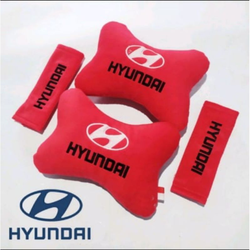 bantal mobil hyundai merah