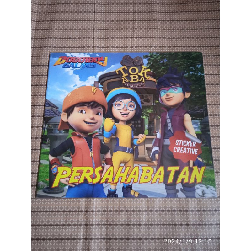 buku boboiboy galaxy sticker creative - persahabatan
