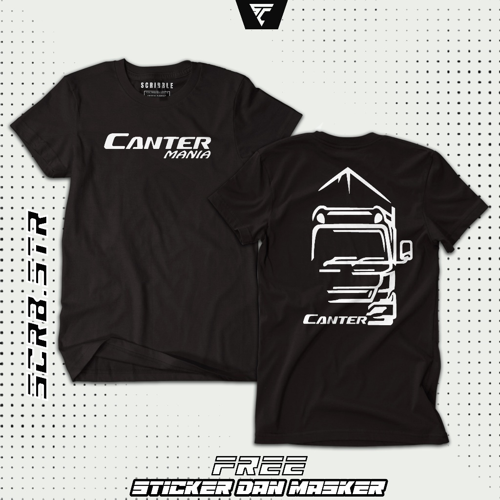 Kaos Truk Canter | Kaos Truk Oleng Canter Mania | Kaos Truk Oleng Indonesia | Kaos Driver Muda