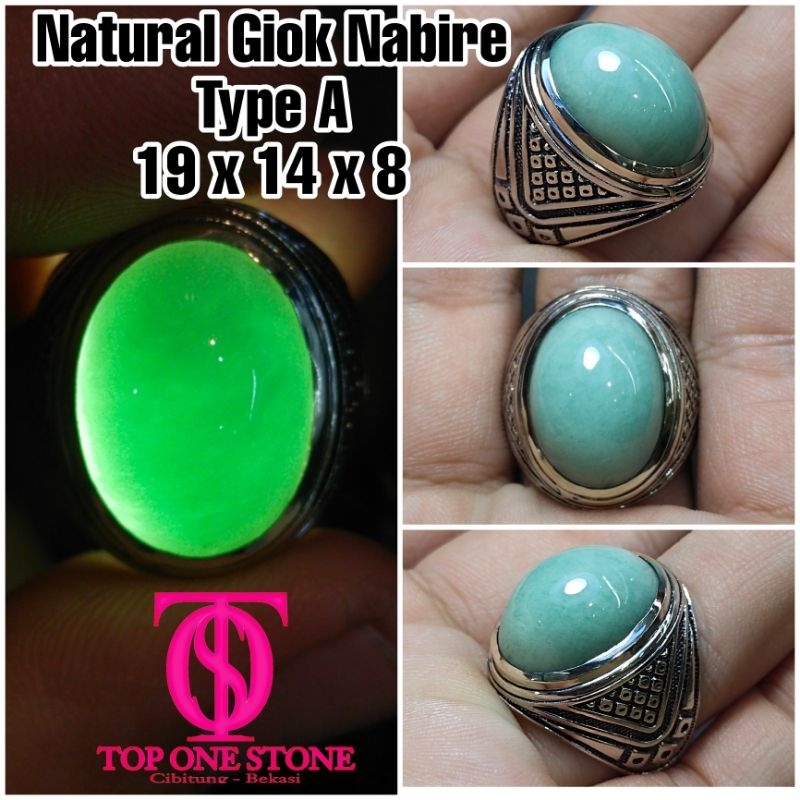 [TOS] Natural Giok Nabire Type A LIGHT GREEN [ 19 x 14 x 8 ]