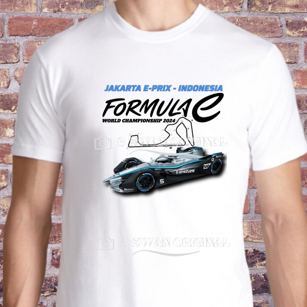 Baju Kaos Outfit Dewasa Pria Wanita ABB FIA Formula E-Prix World Championship Jakarta Indonesia 2024