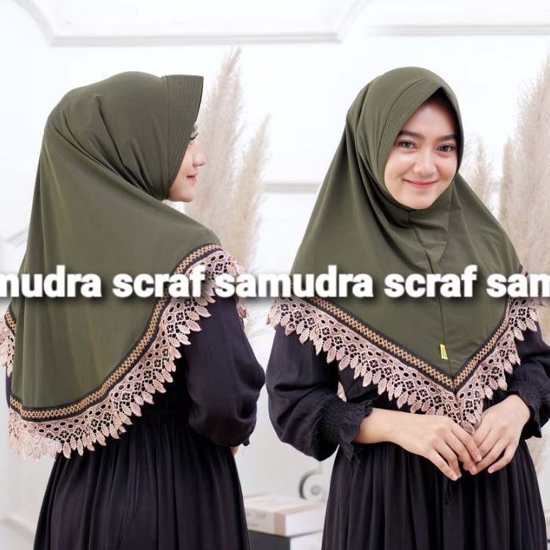 HIJAB JERSEY IZZA BERGO INSTAN RENDA ZIGZAG PED POLOS