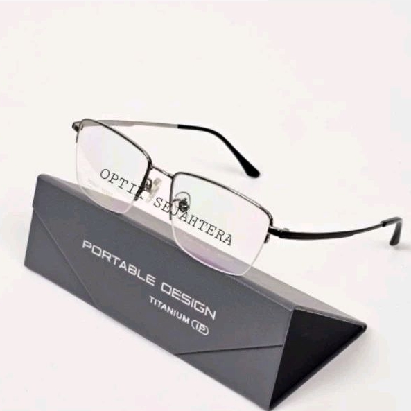 Frame Kacamata Original Pure Titanium Portable Design P9399T
