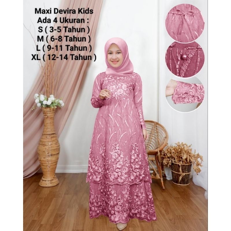 NEW ARRIVAL Pakaian Gamis Anak Perempuan Dan Remaja Abg Model Dress Susun Brokat Terbaru Kekinian
