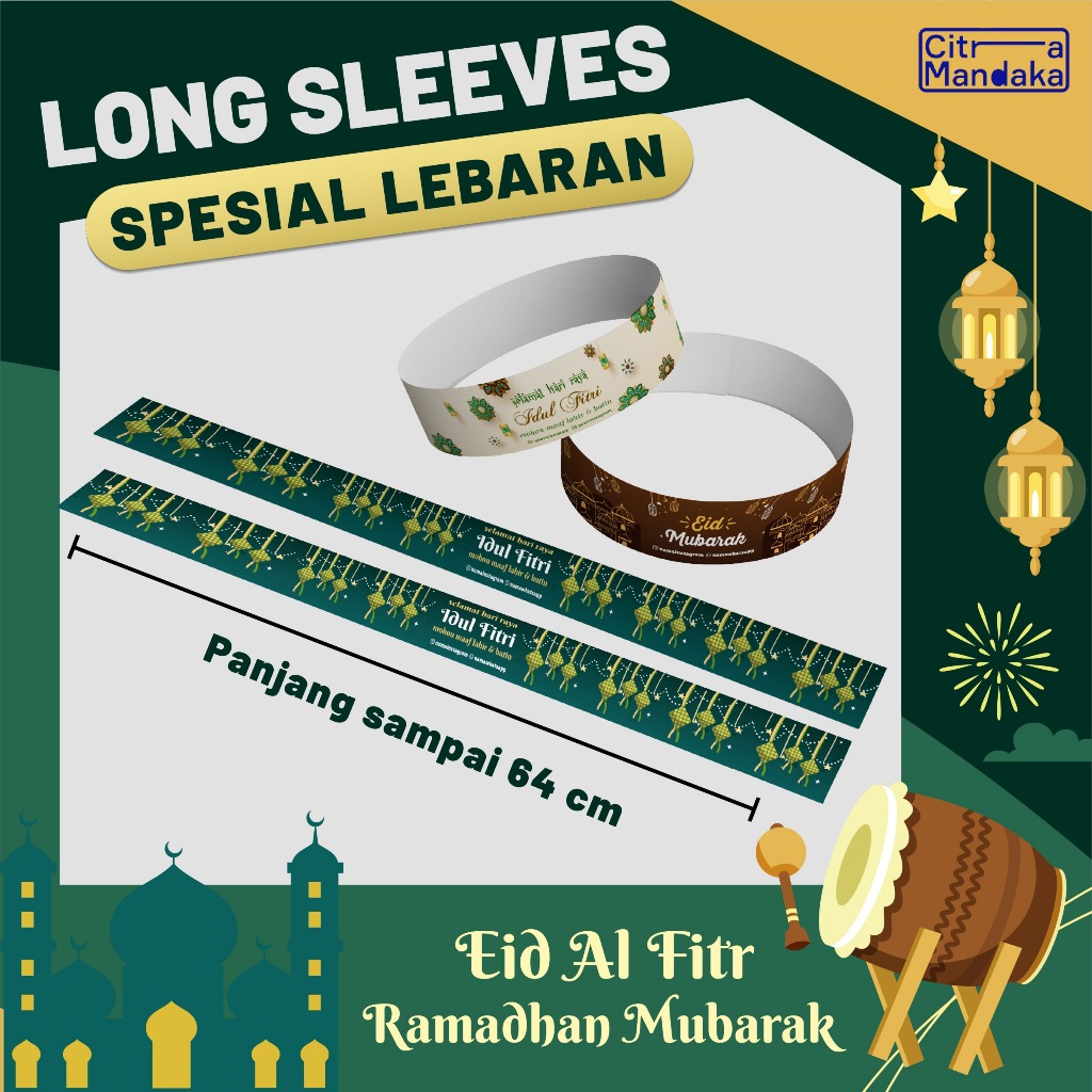 

Paper Belt Idul Fitri Lebaran Custom Panjang 64 cm | Packaging Sleeve Free Design | Label Hampers | Paper Sleeve | Label Segel Box
