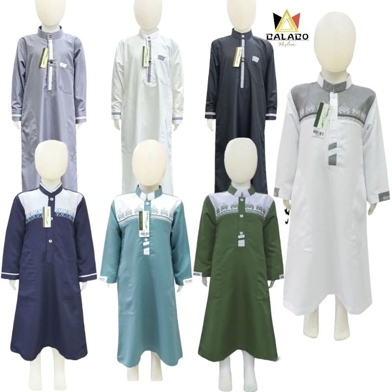 Jubah Anak Laki laki Usia 3-13 Tahun Baju Koko Gamis Anak Laki Laki Tangan Panjang Baju Koko Anak La