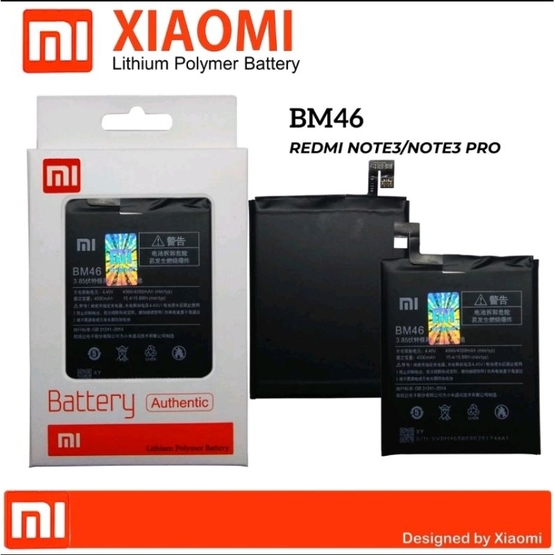 Baterai Batre Xiaomi Redmi Note 3 / Redmi note 3 Pro Original 100%
