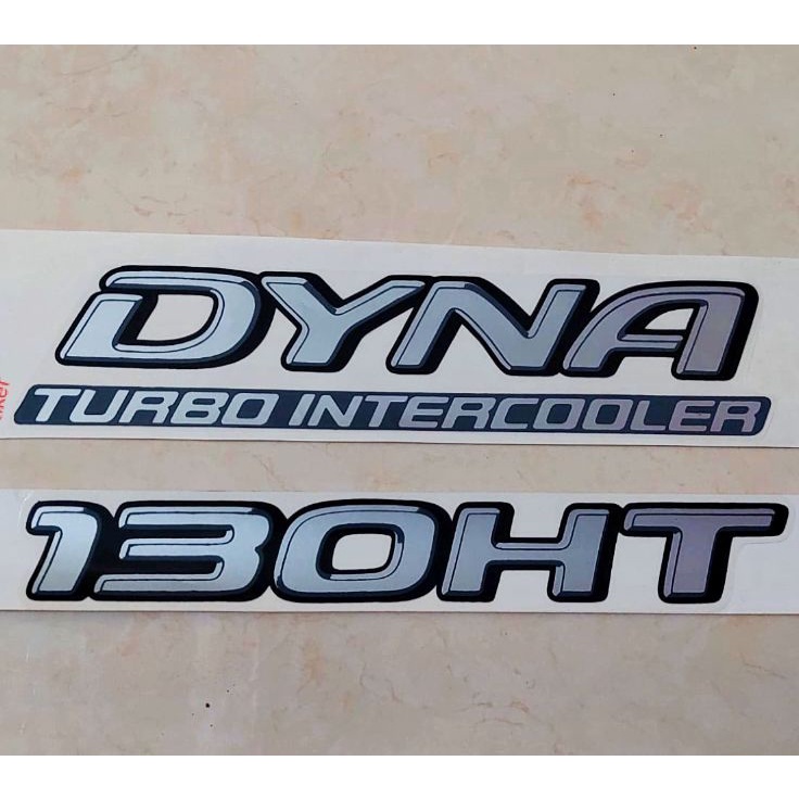 Stiker mobil Dyna Turbo Intercooler 13HT satu set  Stiker Dyna Set  sticker depan mobil Dyna Turbo i