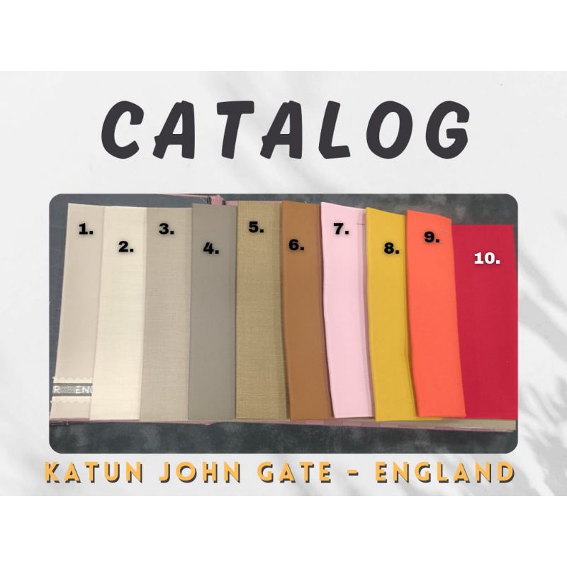 KAIN JOHN GATE - ENGLAND | WARNA POLOS MERAH COKSU ABU-ABU PINK MUSTRAD ORANGE | KAIN BAJU