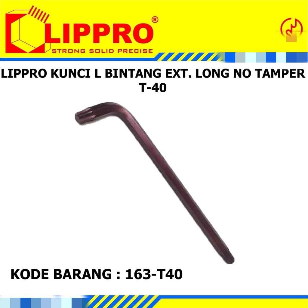 LIPPRO KUNCI L BINTANG EXT. LONG NO TAMPER (TIDAK LUBANG)163-T.40