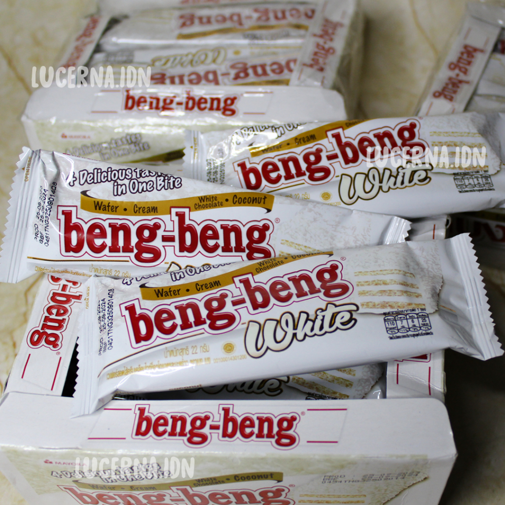 

Beng-Beng Wafer White Chocolate & Coconut 1 pcs/Snack Thailand (Beng Beng Kelapa)