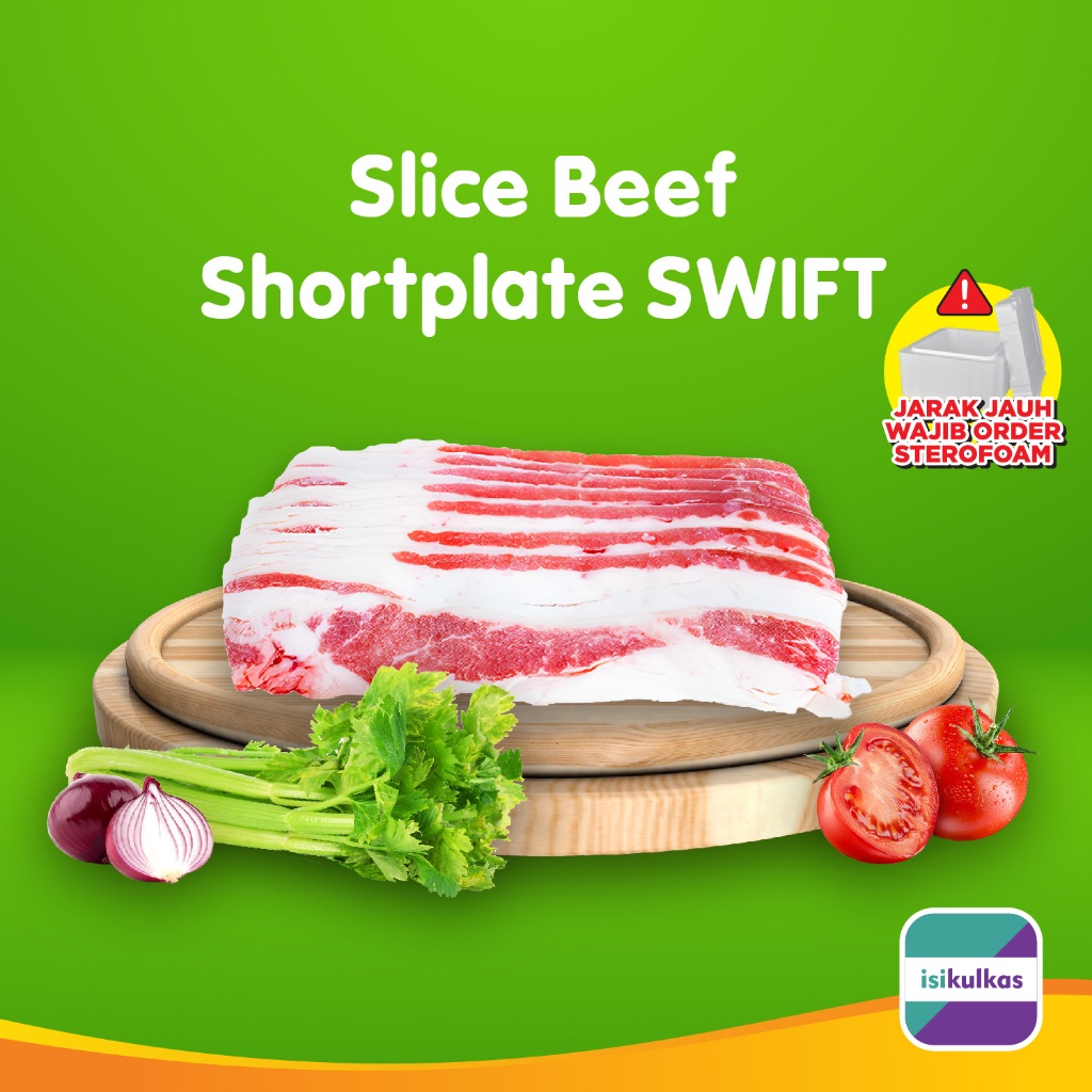 

Slice Beef Shortplate SWIFT 500gr Daging Sapi Slice