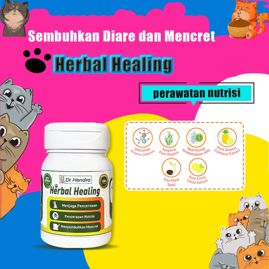 Vitamin Kucing Herbal Healing Obat Diare Kucing Mengatasi Diare dan Mencret Kucing Obat Diare Kucing