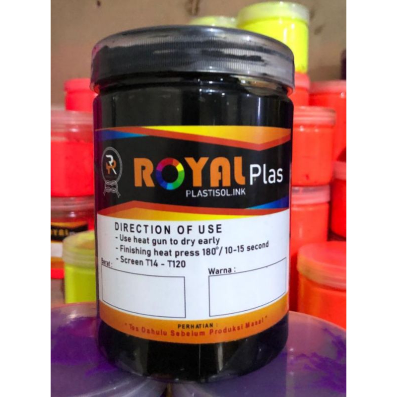 

Plastisol Tinta Sablon Hitam Eco Royalplas @1kg