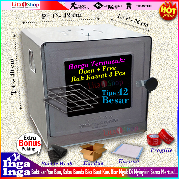 OVEN TANGKRING / OVEN KOMPOR BIMA SUSUN 3 42 X 42 CM BESAR