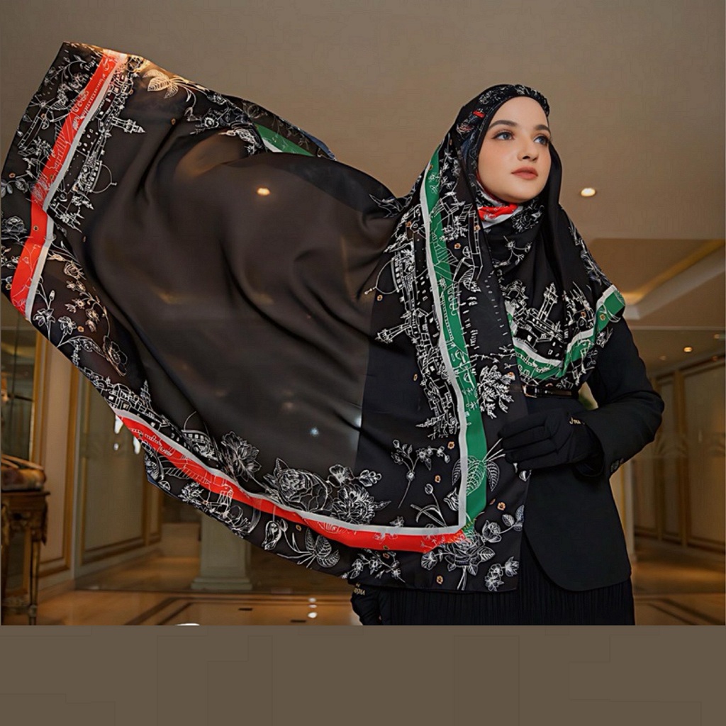 Hijab Motif Terbaru 2024 Bscraft Voal Hijab Jilbab Segi Empat Kerudung Syari Hijab Palestina Viral