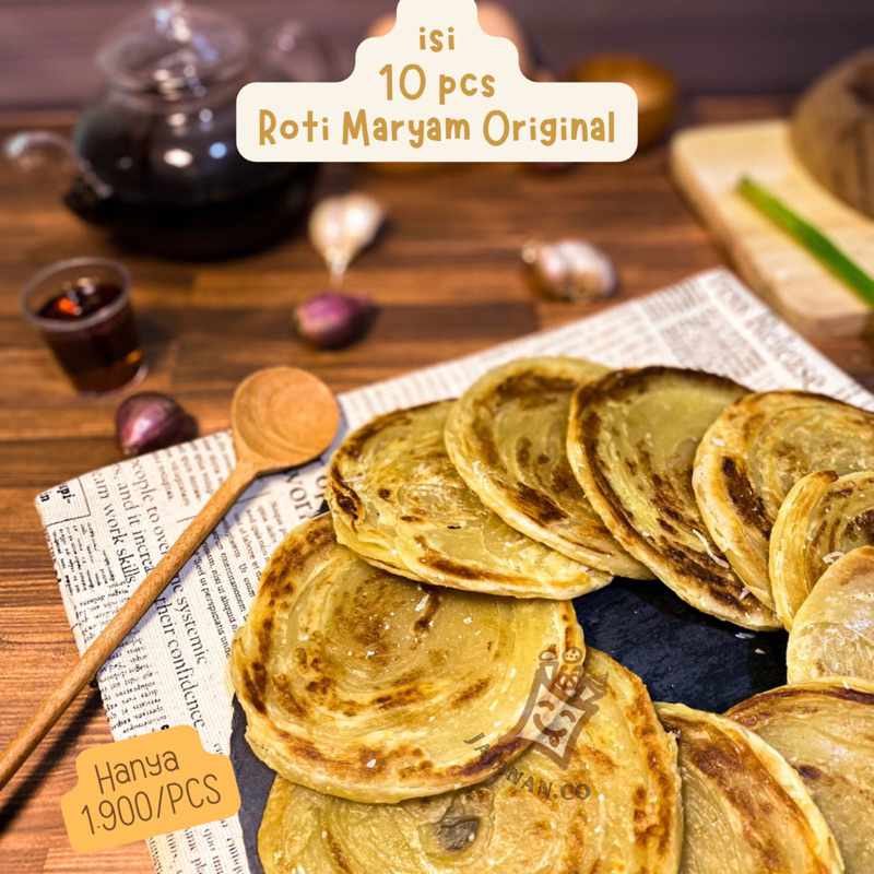 

ROTI MARYAM / ROTI CANE / ROTI PRATA RASA ORIGINAL GURIH ISI 10 PCS HOMEMADE