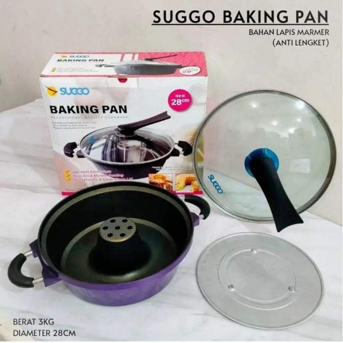 Suggo Cetakan Kue Bolu Baking Pan 28Cm Teflon Anti Lengket