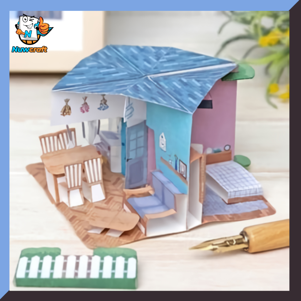 Nuwcraft Miniature book (House / Scandinavian) papercraft