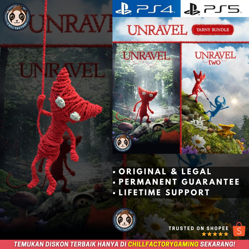 Unravel Yarny Bundle 2 Games // Two PS4 PS5