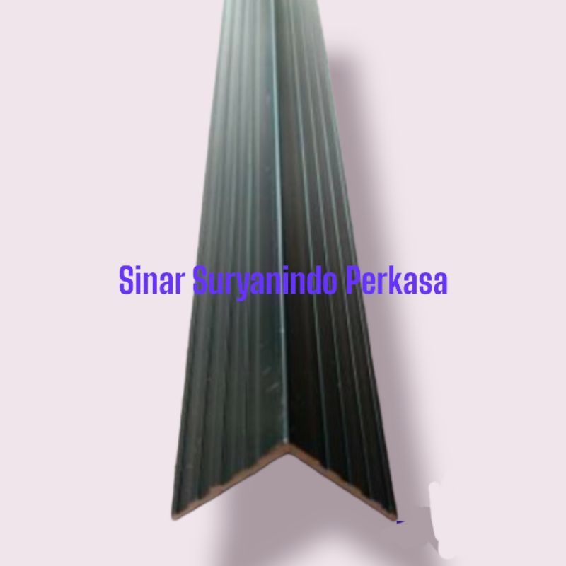 lis L aluminium hitam custom potong