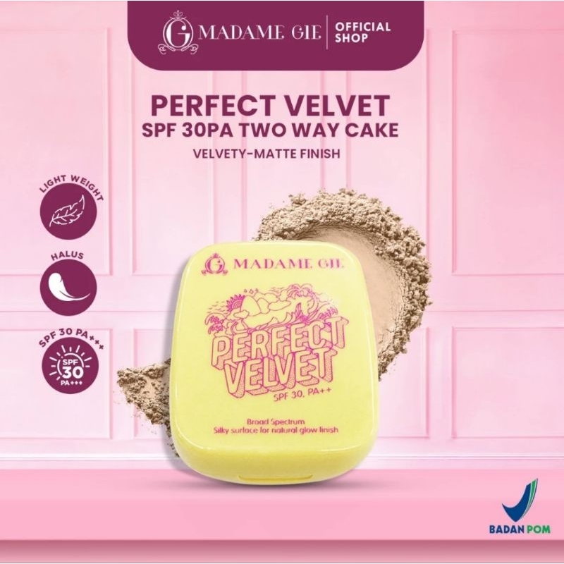 MADAM GIE Perfect Velvet SPF 30PA Two Way Cake — Makeup Bedak Padat