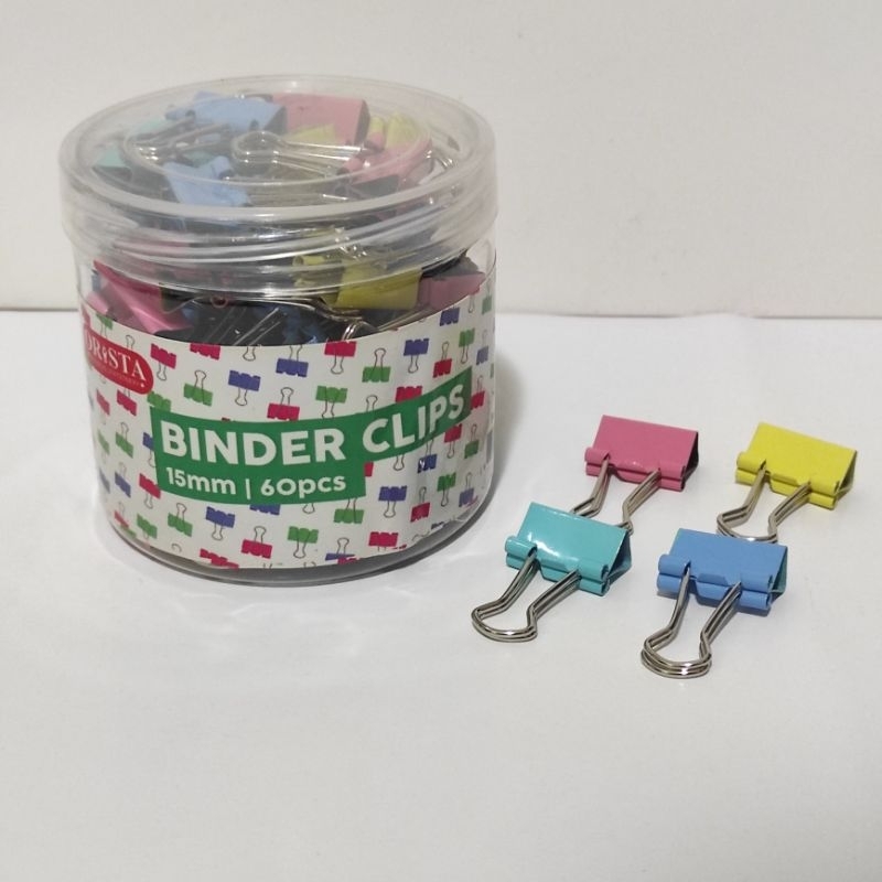 

Binder Clips 15mm isi 60 pcs - Jepit Kertas Warna Warni - Jepit Kertas 15mm isi 60 buah