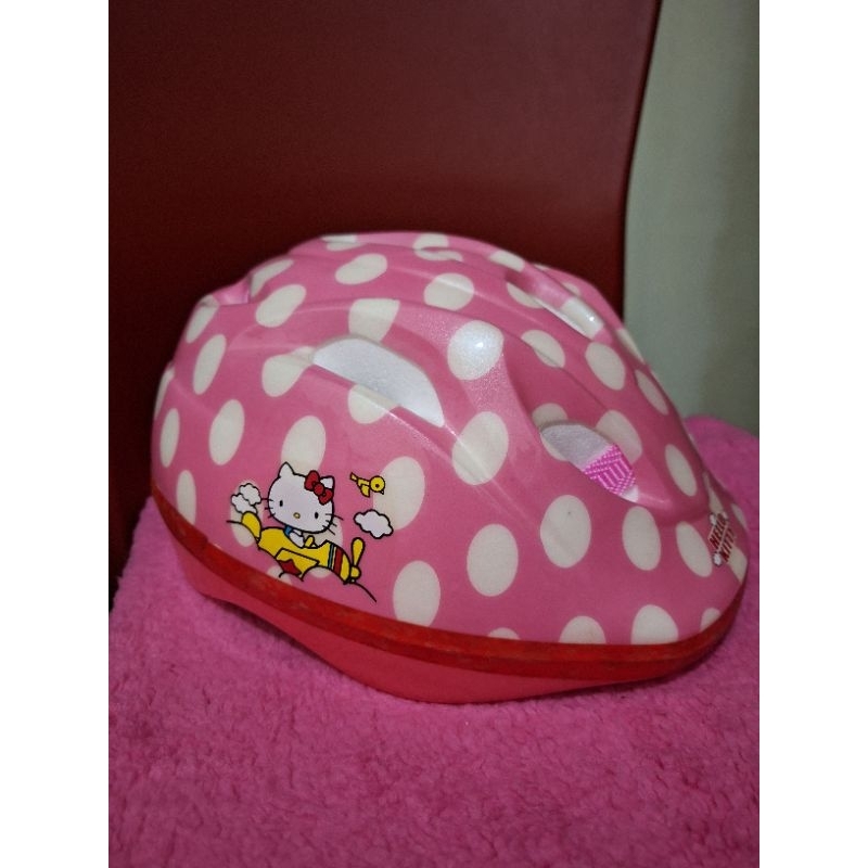 helm sepeda anak anak hello kitty