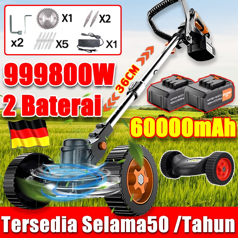✨Asli di JermanMesin ✨Pemotong Rumput Daya Tinggi Baterai Kapasitas Besar Pemotong Rumput Listrik 68