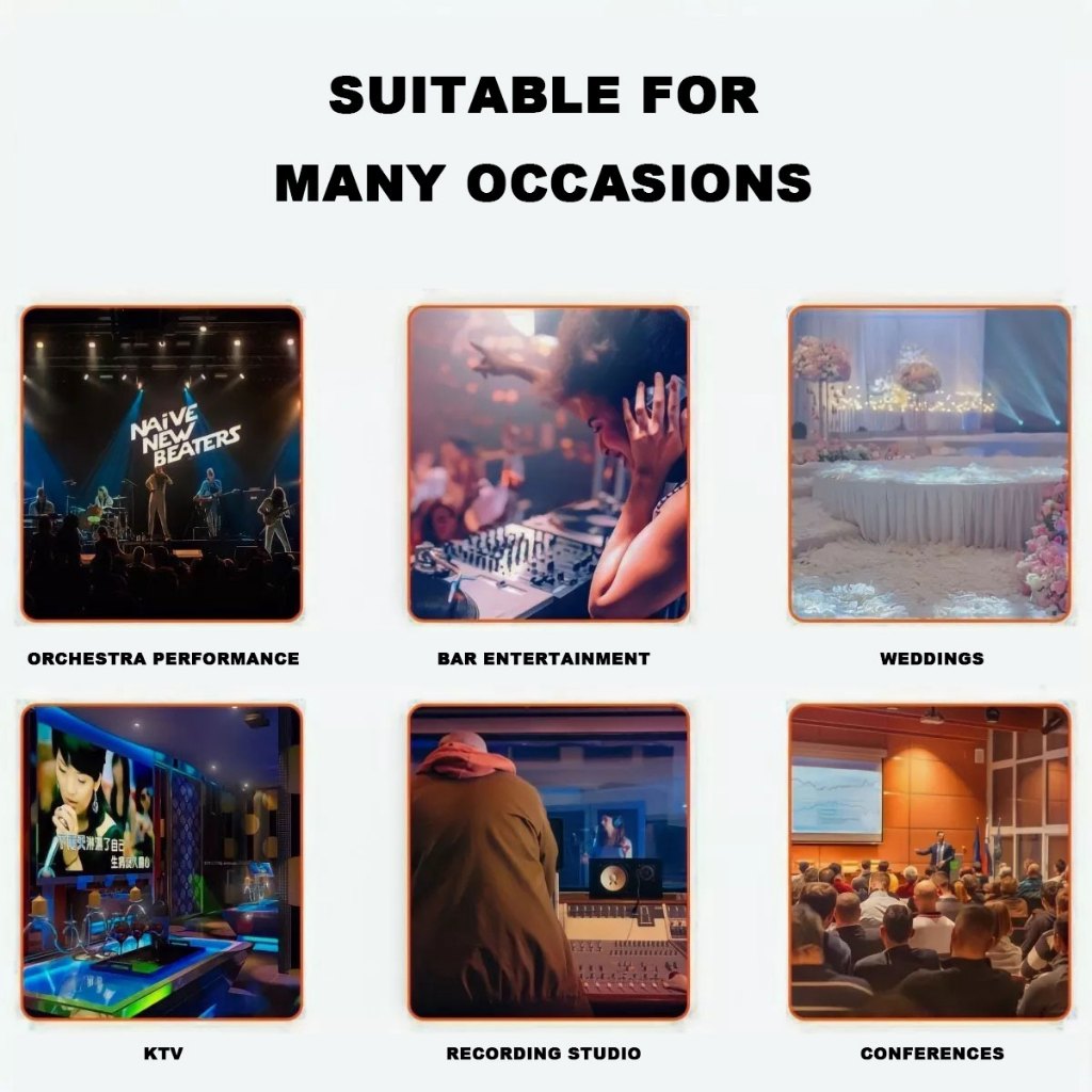 Rising Audio F4A Audio Mixer 4 Channel Mini Audio Mixer Dj Controller Mini Family Ktv Karaoke Mixer