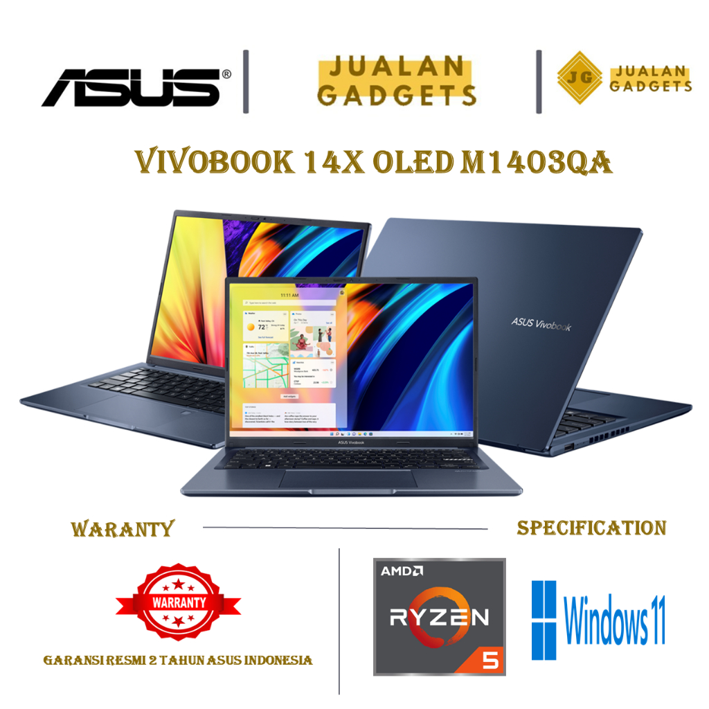 Laptop Asus VivoBook 14X OLED M1403QA | Ryzen 5 5600H | RAM 16GB 512GB