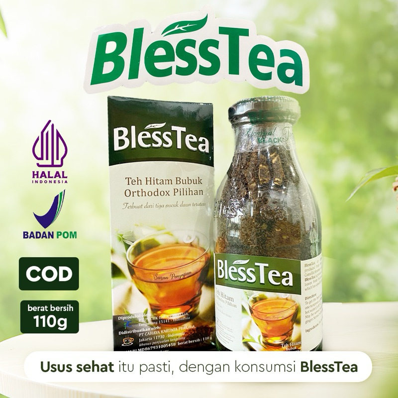 

Blesstea Teh Hitam Orthodox Original(kemasan botol 110gr)