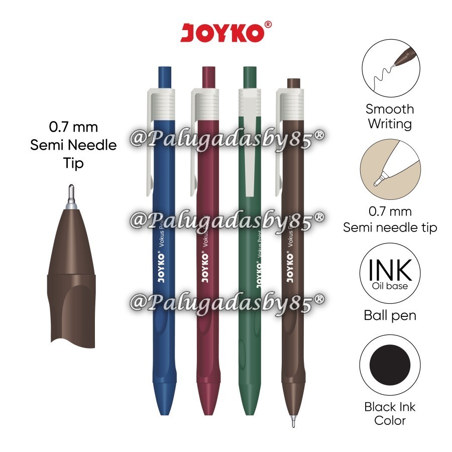 

(1 Biji) GROSIR Bolpen Joyko BP-376 Vokus Point 0.7 Ball Pen Black / Ball Pen Pulpen Pena Joyko BP-376 Vokus Point 0.7 mm / Ballpoint Joyko BP-376 BP376 BP 376