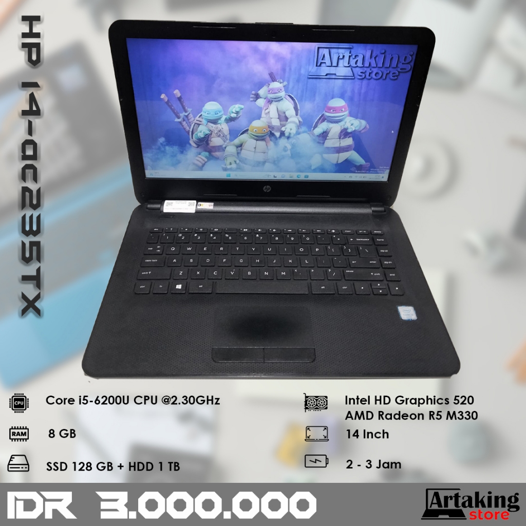 HP 14-ac235TX - Core i5 - Gen 6 th - Ram 8 gb