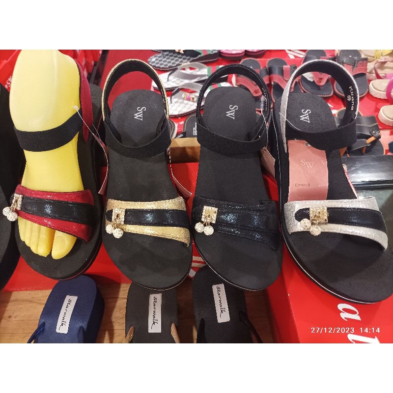 SENDAL SEPATU WEDGES WANITA STARWALK KIRANA ORIGINAL PROMO MURAH