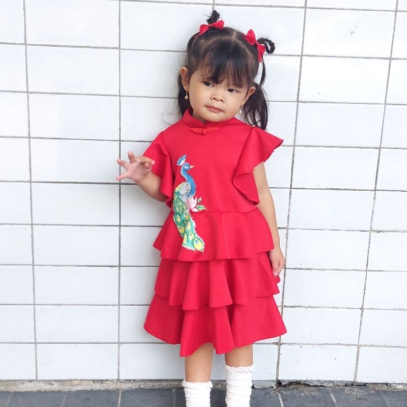Ling Dress hallo.falo | baju imlek anak | baju imlek | chongsam anak | baju imlek anak perempuan | q