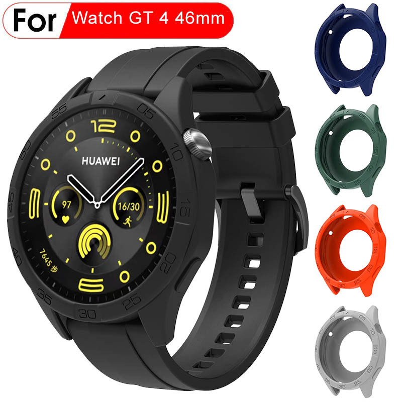 Silicone Case Huawei Watch GT 4 46mm - Soft GT4 Shock Proof Casing Cover Jam Tangan Android Bumper A