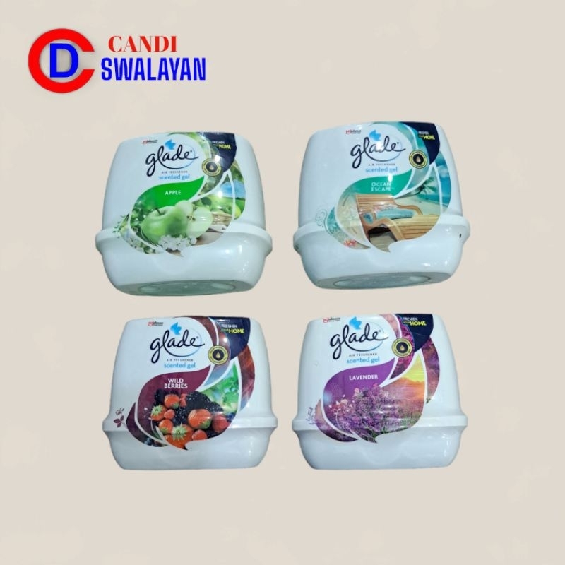 GLADE Pengharum Mobil Gel Ocean Escape | Lavender | Berries | Apple 180gr