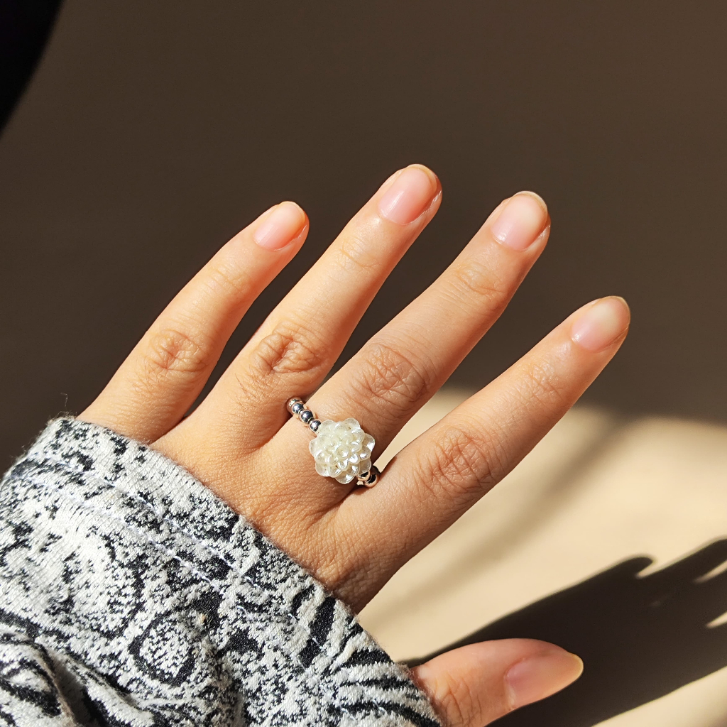 Cincin Manik Lucu/Cincin Manik/Cincin Korea/Beads Ring/Cincin Bunga/Cincin Beads Korea/Cincin Manik 