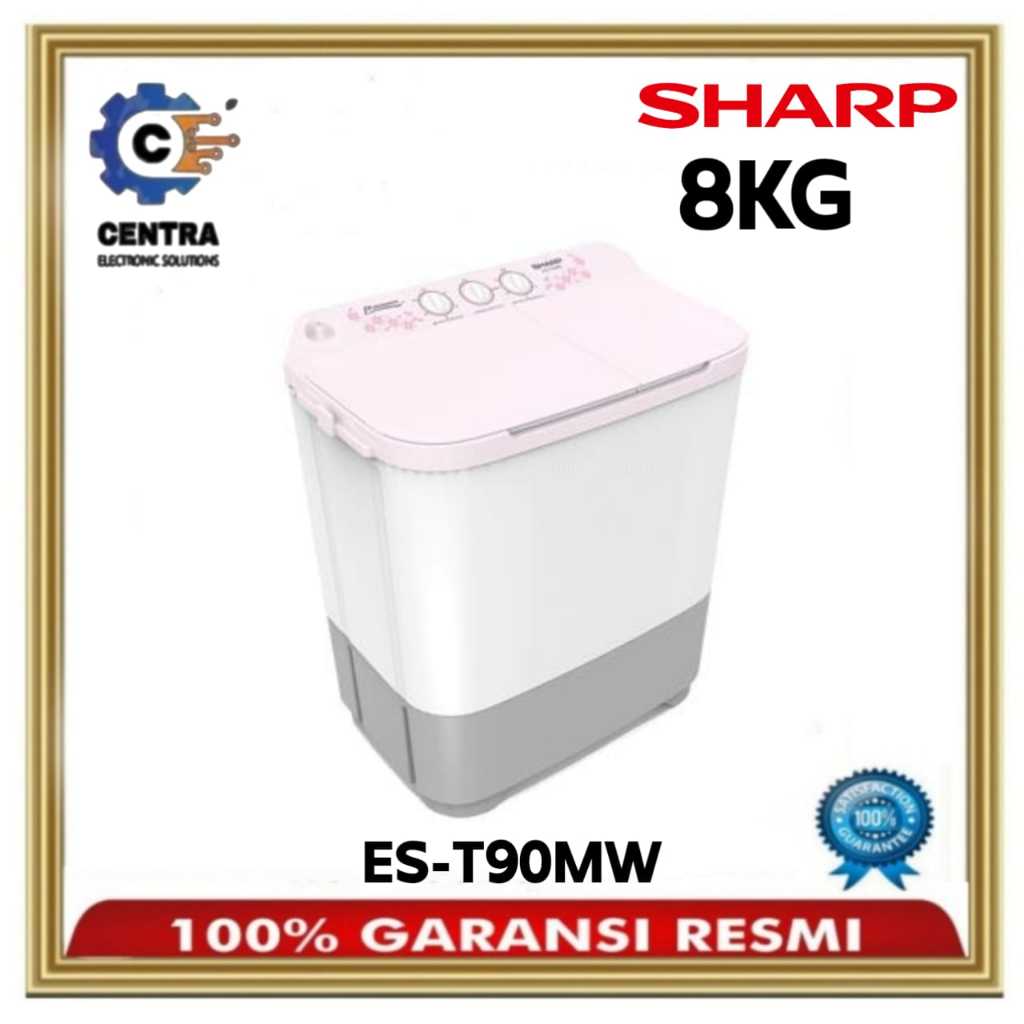 Mesin Cuci 2 Tabung SHARP ES-T90MW 8kg Puremagic GARANSI RESMI