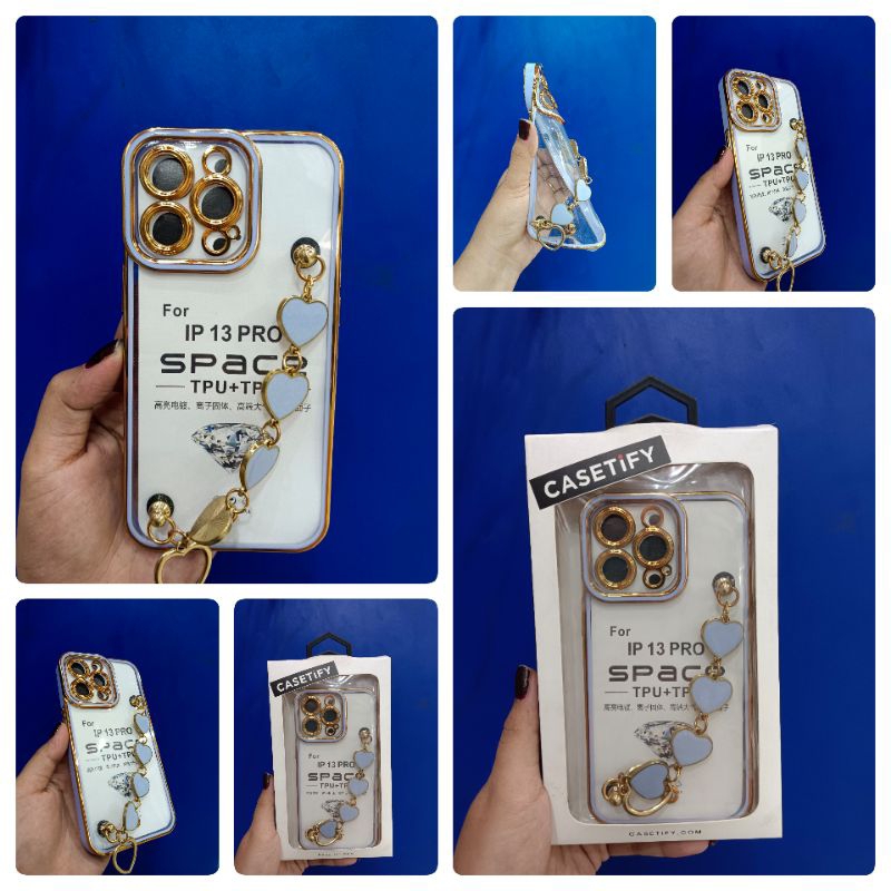 CASE LISTCROME + GRIP RANTAI IPHONE 13 PRO /13 PRO GANTUNGAN GRIP