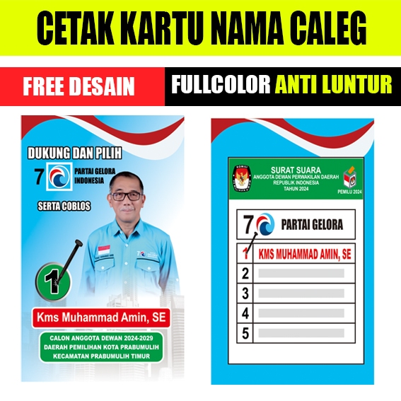 

KARTU NAMA DAN STIKER CALEG