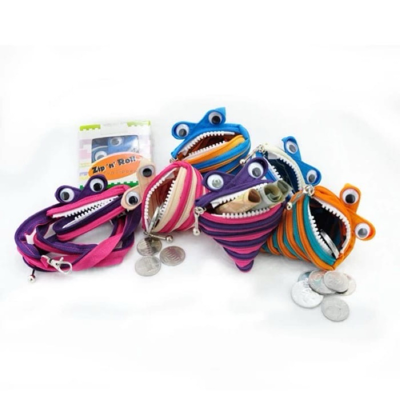 ZIP N ROLL | Timonz Monster Pouch | Dompet Koin | Tempat Uang Koin | TMZ-00